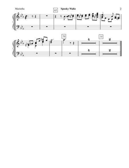 Spooky Waltz From Three Dances For Halloween Marimba Part Page 2