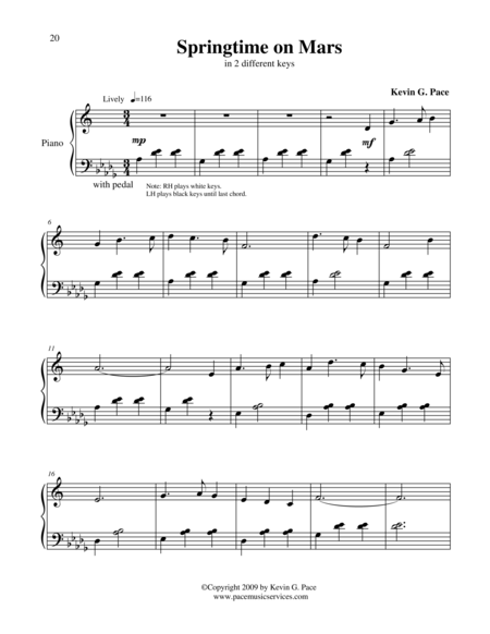 Springtime On Mars Easy Piano Solo Page 2