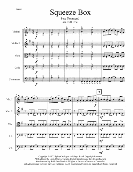 Squeeze Box The Who String Ensemble Score And Parts Page 2