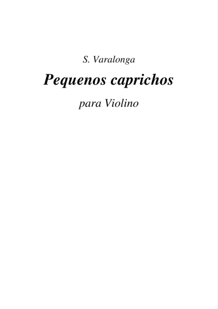 Srgio Varalonga 4 Pequenos Caprichos Para Violino 4 Little Caprices For Violin Page 2