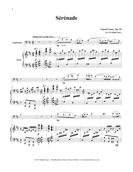 Srnade Op 98 For Euphonium Piano Page 2
