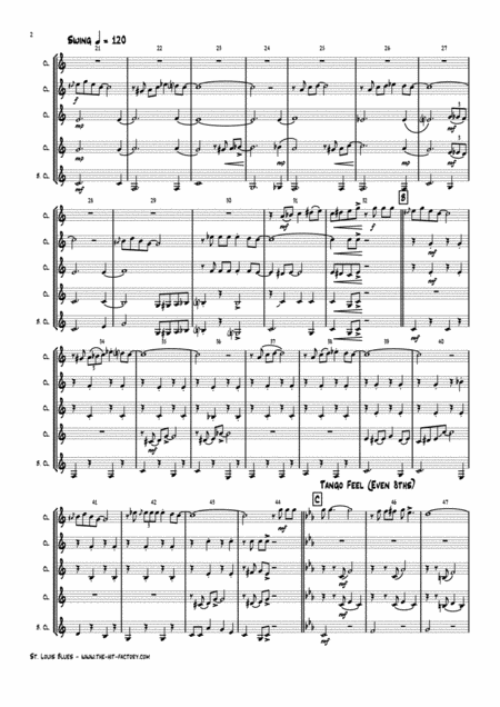 St Louis Blues Clarinet Quintet Page 2