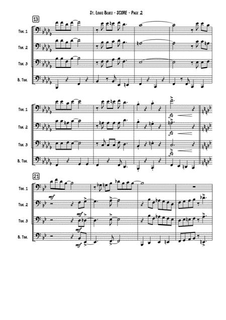 St Louis Blues For Trombone Quartet Page 2