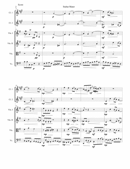 Stabat Mater For 2 Clarinets And String Quartet Page 2