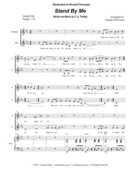 Stand By Me Duet For Soprano And Alto Solo Page 2