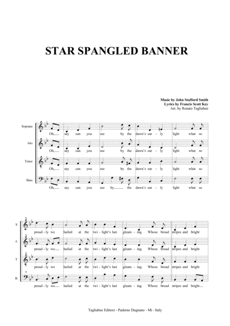 Star Spangled Banner For Satb Choir Page 2