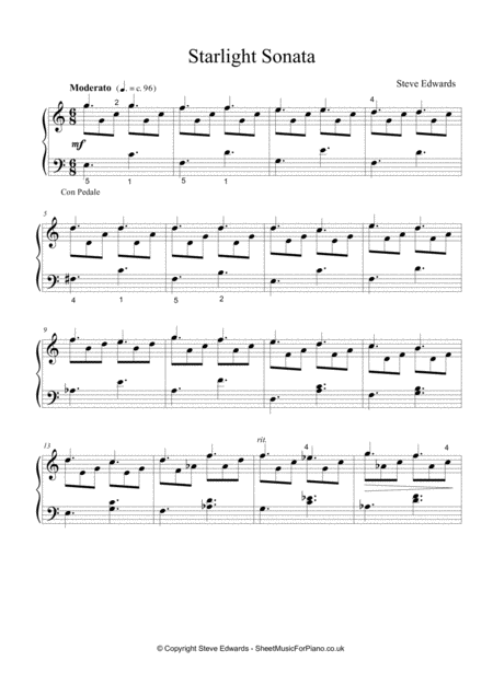 Starlight Sonata Solo Piano Page 2