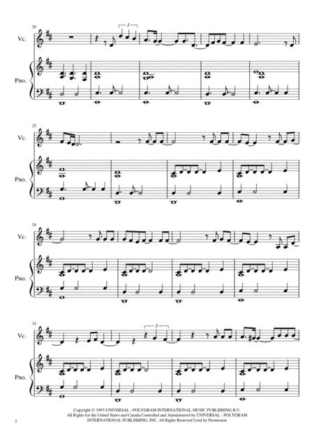 Stay Faraway So Close For Cello Solo And Piano Page 2