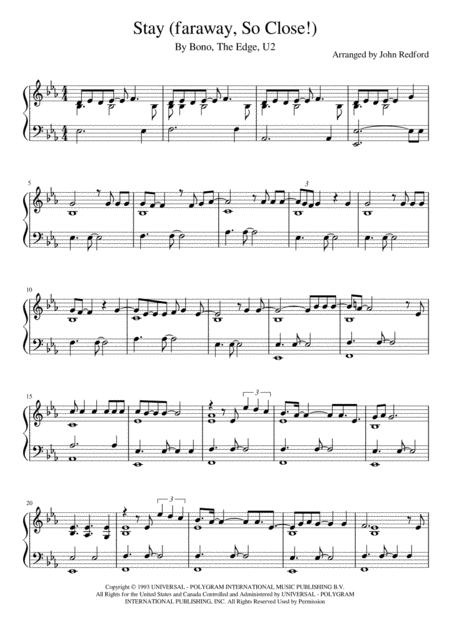 Stay Faraway So Close Piano Solo Page 2