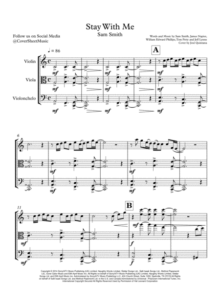 Stay With Me String Trio Page 2