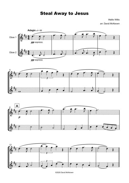 Steal Away To Jesus Gospel Song For Oboe Duet Page 2