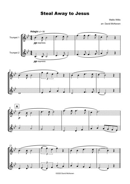 Steal Away To Jesus Gospel Song For Trumpet Duet Page 2