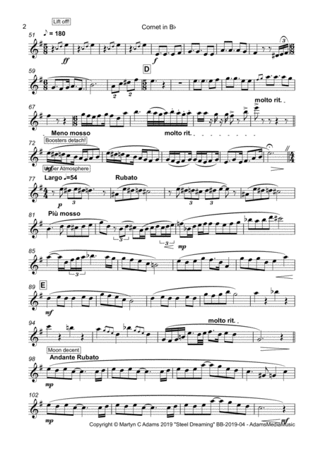 Steel Dreaming Brass Quartet Parts Page 2