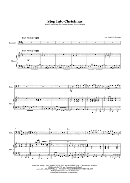 Step Into Christmas Bassoon And Piano Intermediate Level Page 2