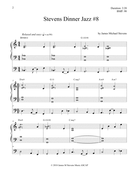 Stevens Dinner Jazz Piano And Bass 8 Page 2