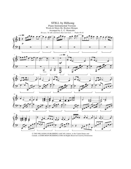 Still Hillsong Piano Instrumental Version Page 2