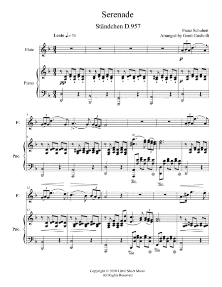 Stndchen Serenade D 957 Flute And Piano Page 2