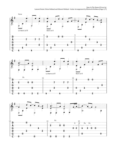 Stop In The Name Of Love For Fingerstyle Guitar Tuned Cgdgad Page 2