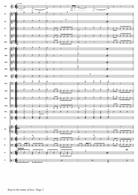 Stop In The Name Of Love Vocal With Big Band Key Am Page 2