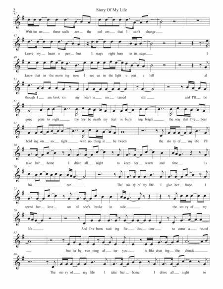 Story Of My Life W Lyrics Tenor Sax Page 2