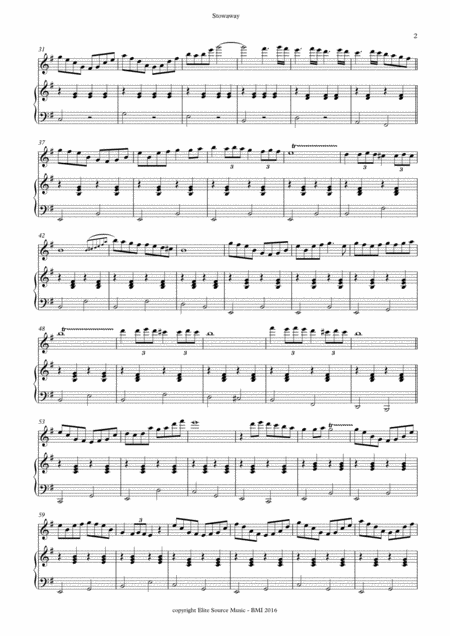 Stowaway For Flute And Strings Page 2