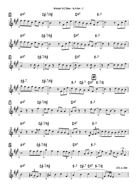 Straight Up Down Bruno Mars Alto Sax Page 2