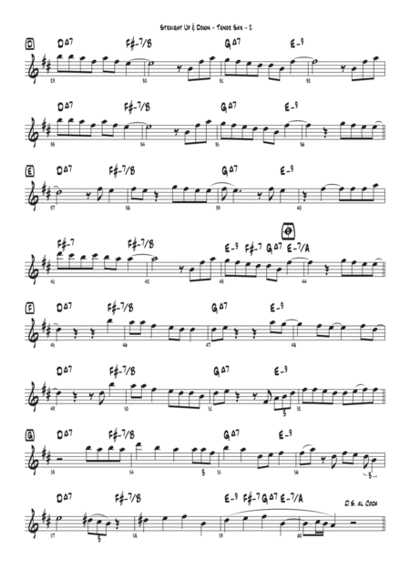 Straight Up Down Bruno Mars Tenor Sax Page 2