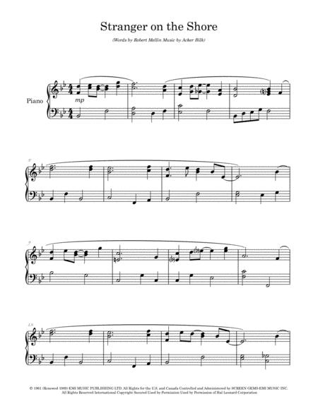 Stranger On The Shore Arranged For Easy Piano Page 2