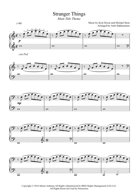 Stranger Things Main Title Theme Easy Piano Page 2