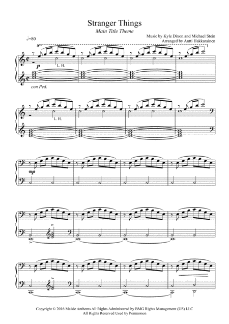 Stranger Things Main Title Theme Piano Page 2