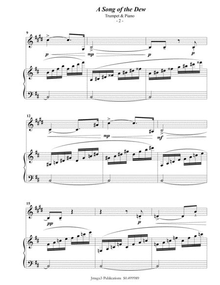 Stravinsky Song Of The Dew Op 6 No 2 For Trumpet Piano Page 2