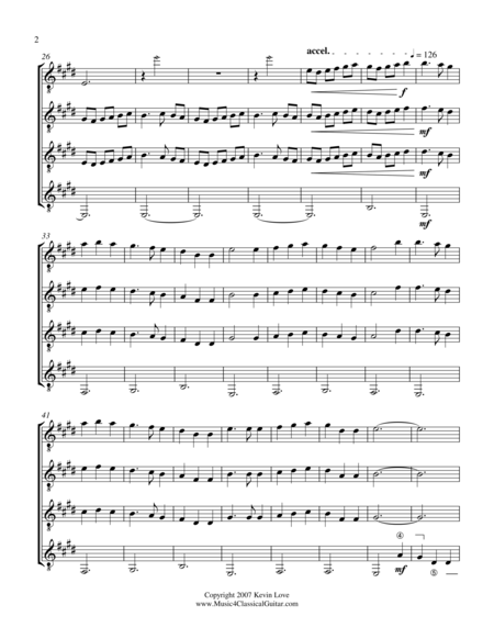 Streets Of Laredo Guitar Quartet Score And Parts Page 2