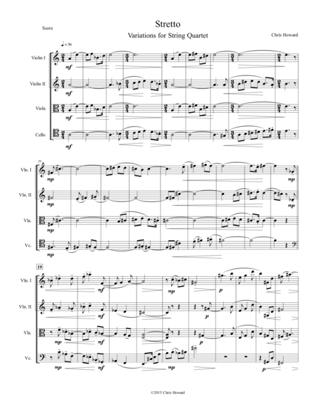 Stretto Variations For String Quartet Page 2