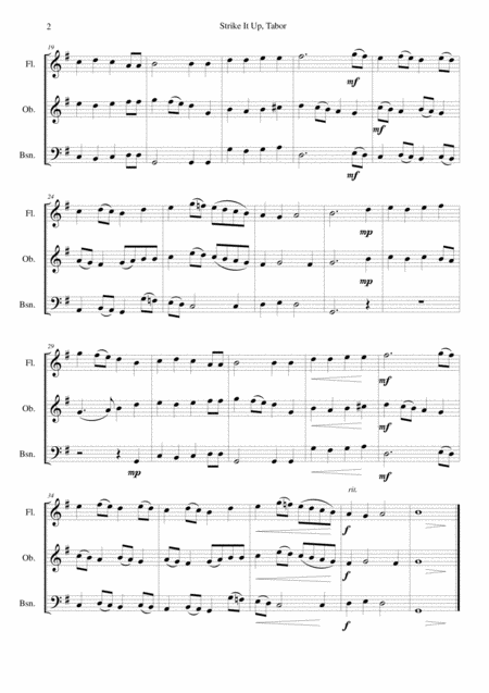 Strike It Up Tabor For Wind Trio Flute Oboe Bassoon Page 2