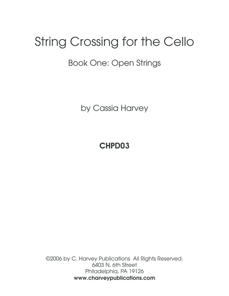 String Crossing For The Cello Book One The Open String Book Page 2