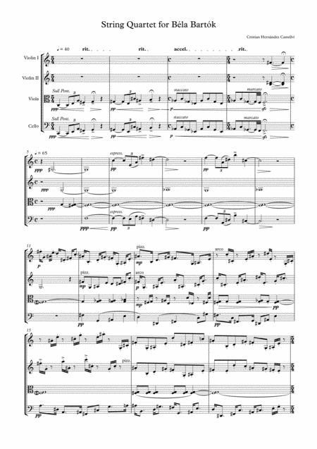 String Quartet For Bla Bartk Page 2