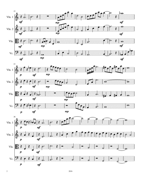 String Quartet In A Minor Page 2