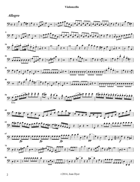 String Quartet In C Major Op 7 No 1 Cello Page 2