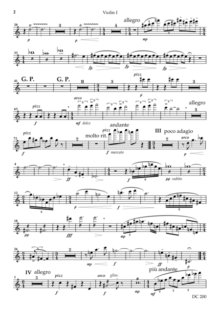 String Quartet No 3 Parts Page 2