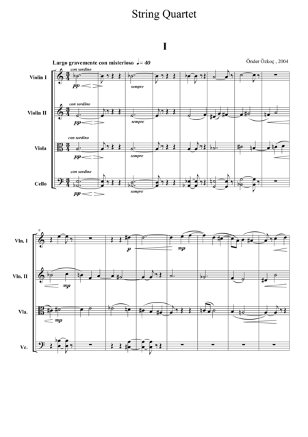 String Quartet Score Page 2