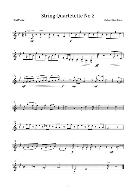 String Quartetette No 2 Page 2