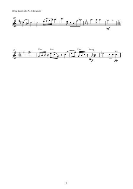 String Quartetette No 6 Page 2