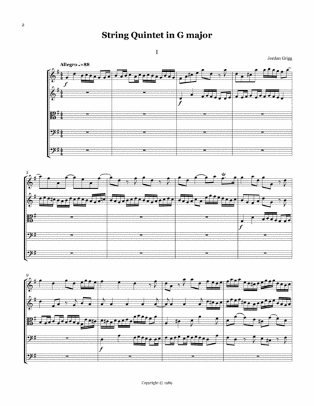 String Quintet In G Major Page 2