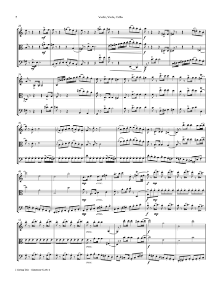 String Trio In C Major Violin Viola Cello 1st Mvt Page 2