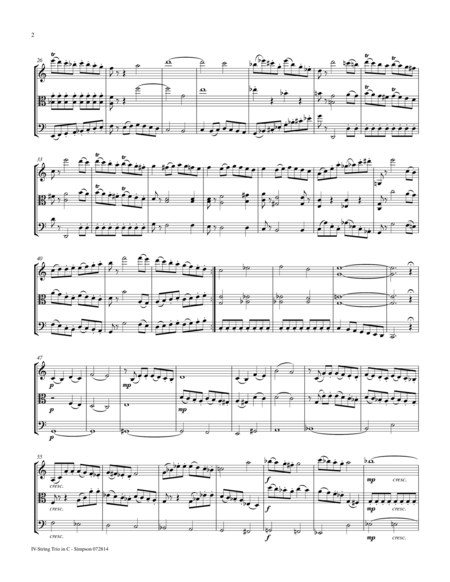 String Trio In C Major Violin Viola Cello 4th Mvt Page 2