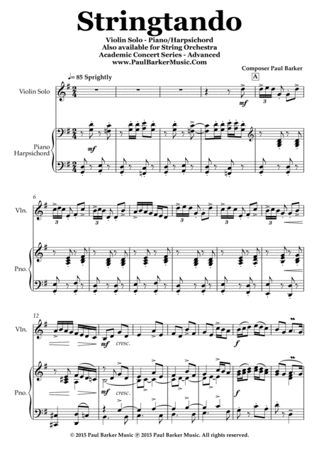 Stringtando Violin Solo Piano Page 2
