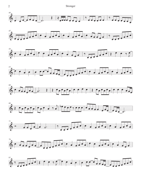 Stronger Easy Key Of C Soprano Sax Page 2