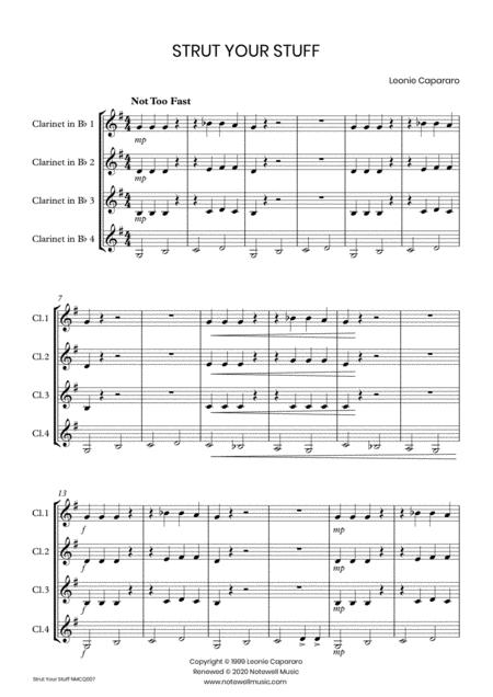 Strut Your Stuff Clarinet Quartet Page 2