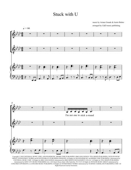 Stuck With U Piano Two Vocal Parts Page 2