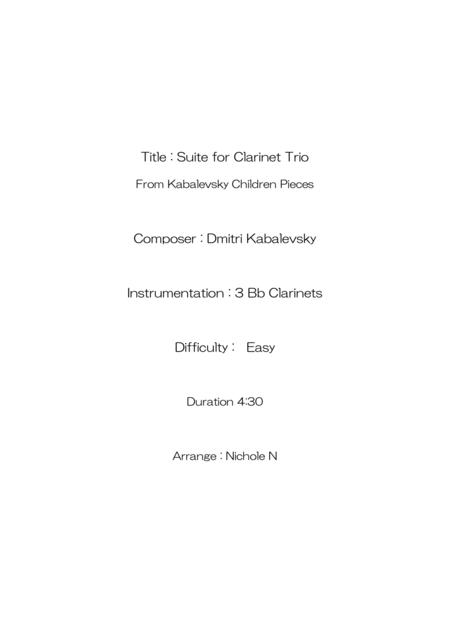 Suite For 3 Bb Clarinets From Kabalevsky Page 2